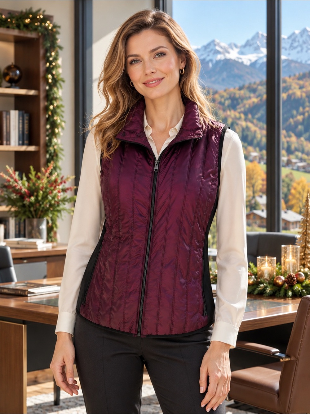 Calvin Klein Women's Burgundy Jacket